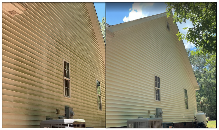 Beautifully Clean Results for this House Wash in Fuquay Varina!